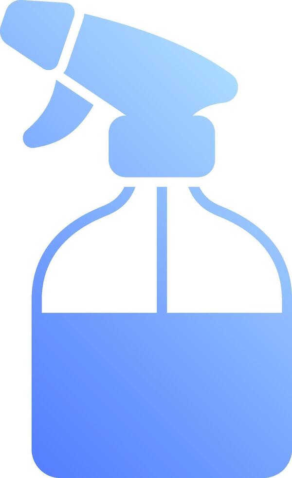 A blue spray bottle with a spray gun vector