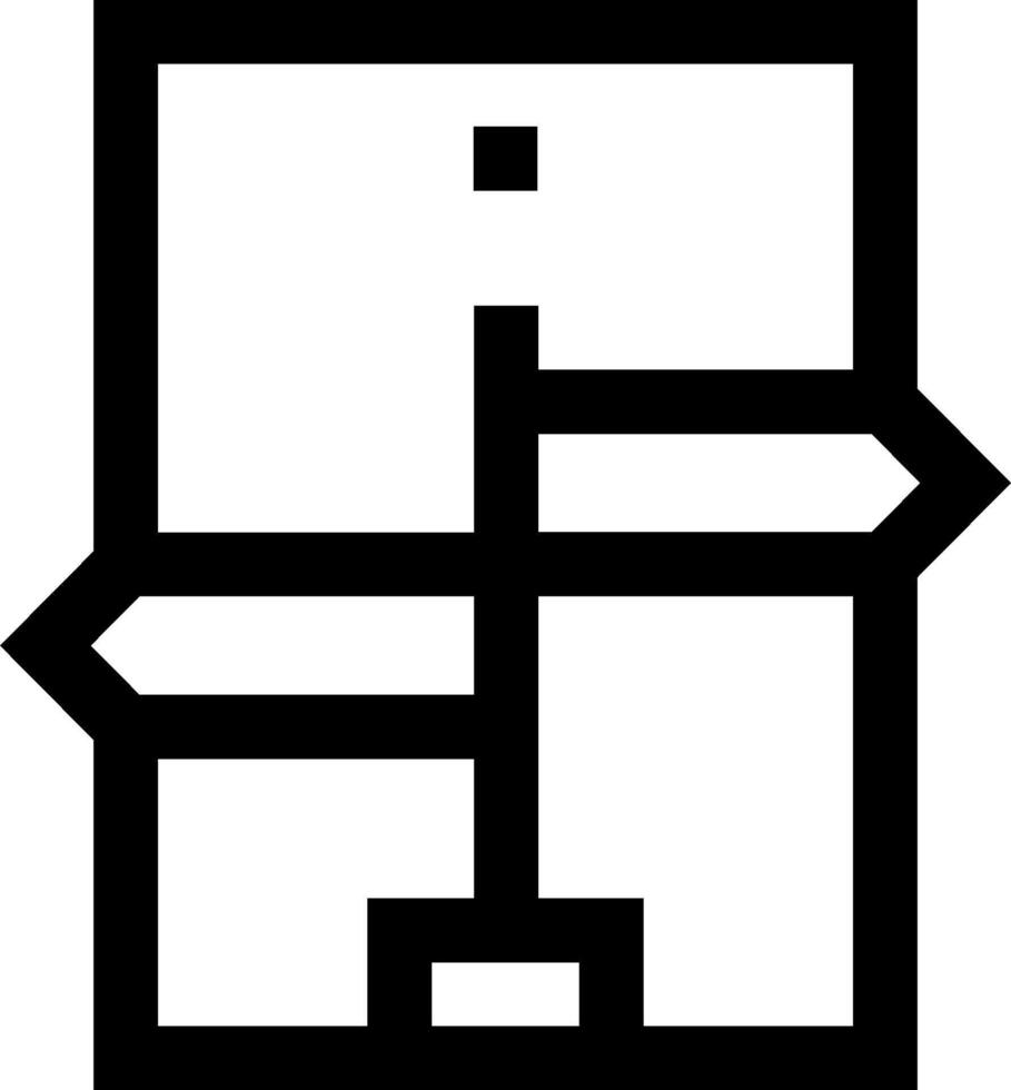 A black and white image of a square with a sign on it vector