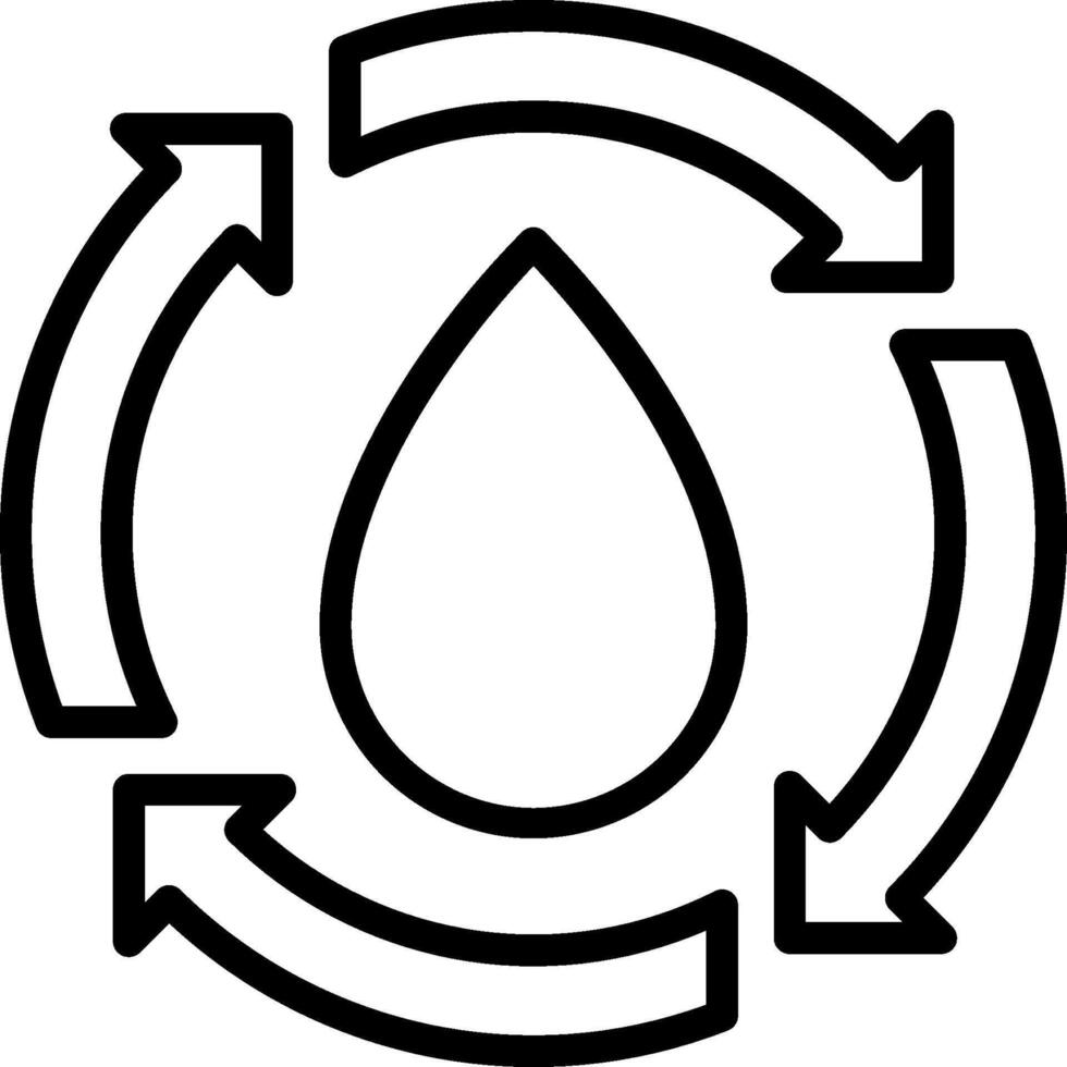 Water cycle icon illustration vector