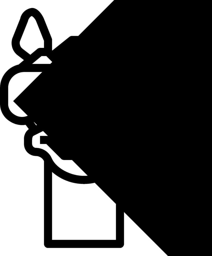 A black and white image of a person holding a cup vector