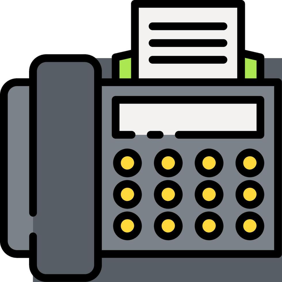 Fax machine icon vector