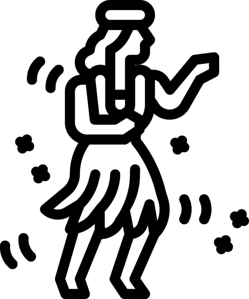 A woman dancing in a dress with a flower vector