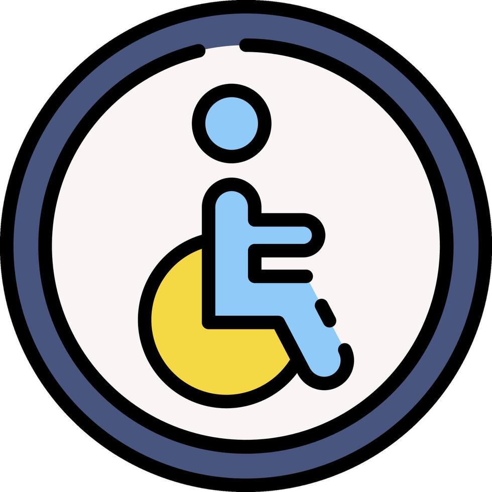 A wheelchair icon with a person sitting in it vector