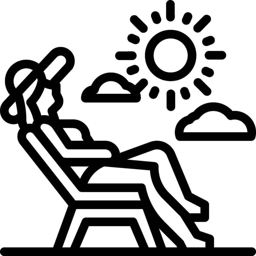 A woman in a chair with a sun on her back vector