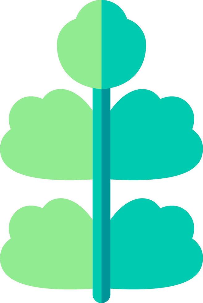 A green plant with two leaves vector