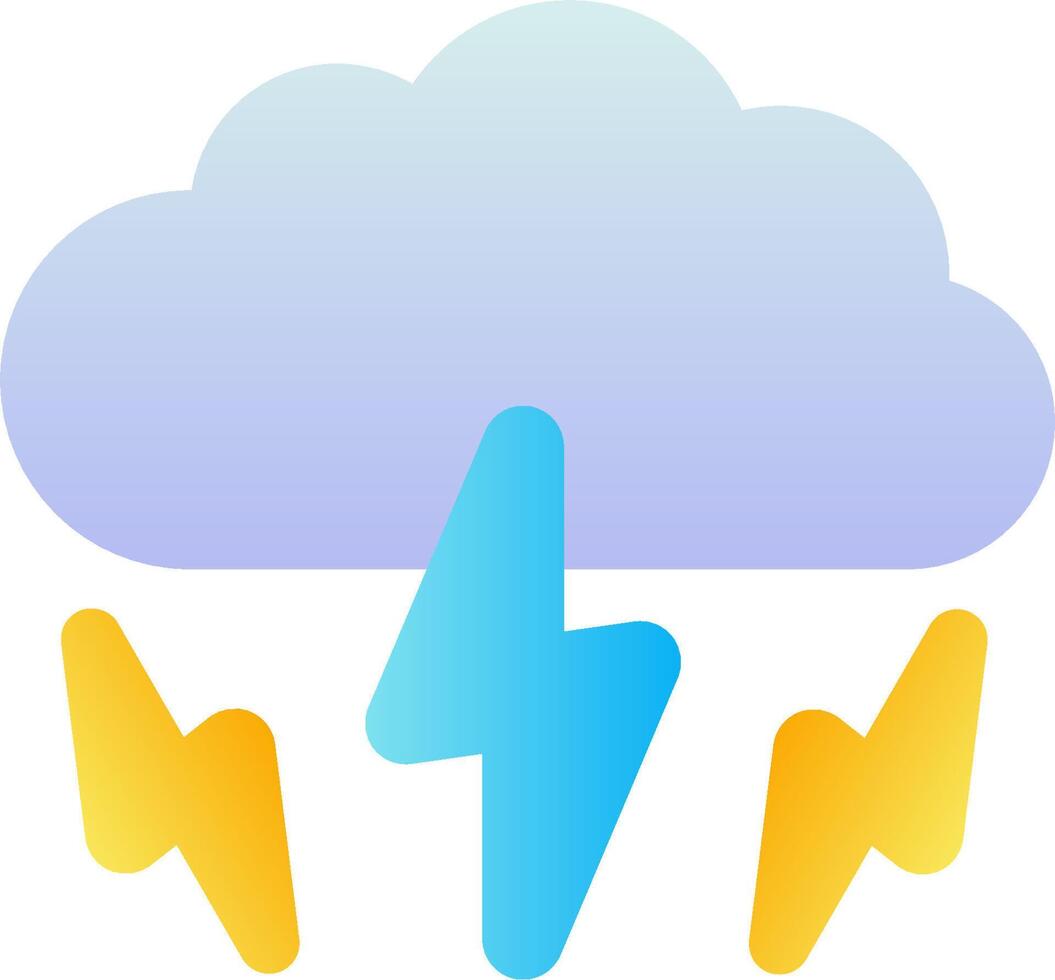 A cloud with lightning and thunder vector