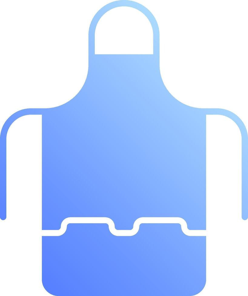 A blue apron with a blue background vector