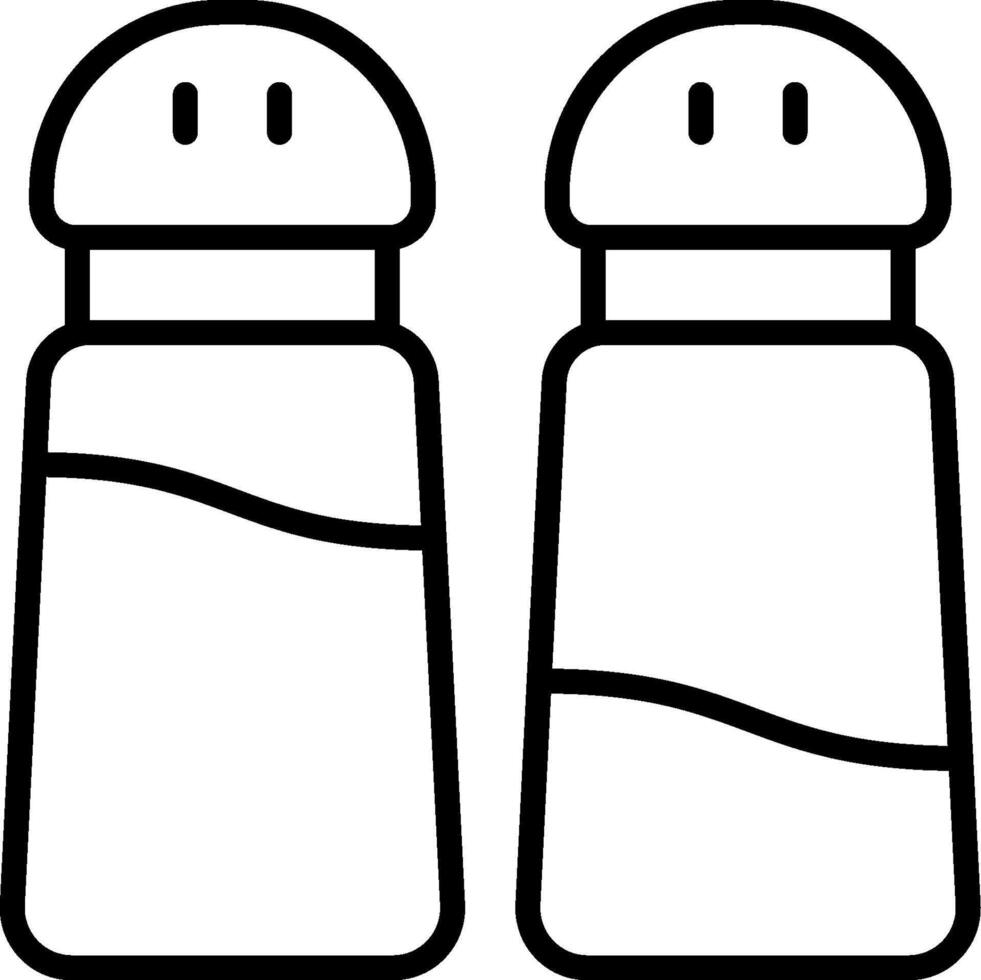 Salt and pepper shakers clipart vector