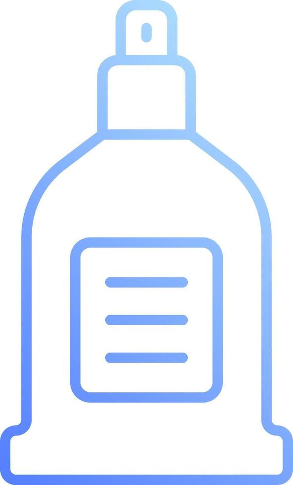 A bottle of liquid with a label on it vector