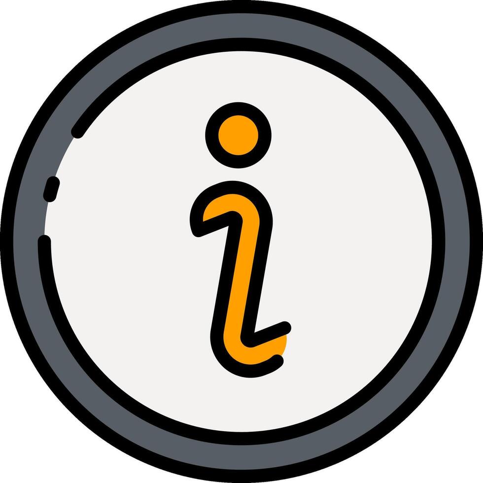 A circle with the word i in it vector