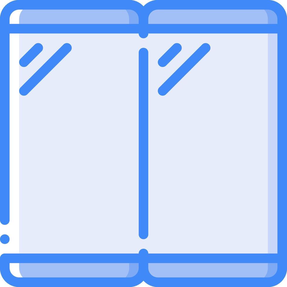 A book with two pages open on a white background vector