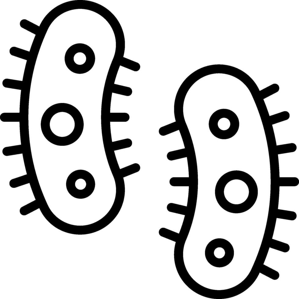 Two black and white bacteria on a white background vector