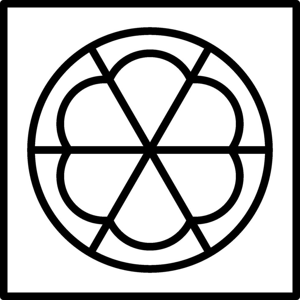 A black and white image of a four leaf clover vector