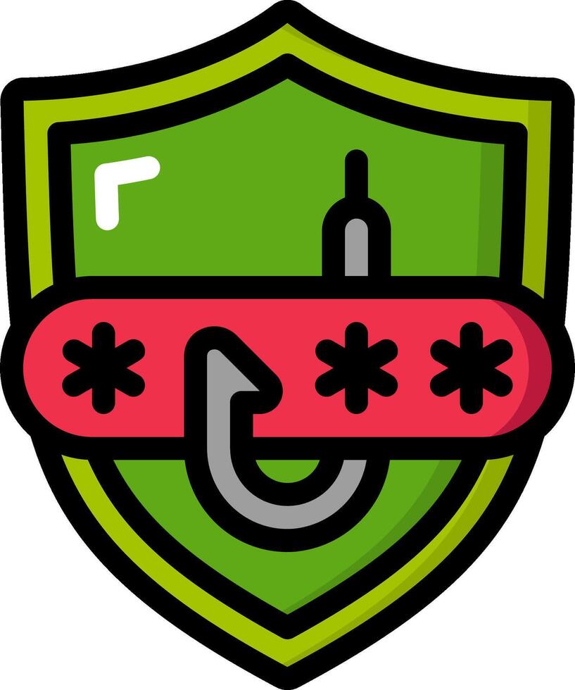 A shield with a hook on it vector