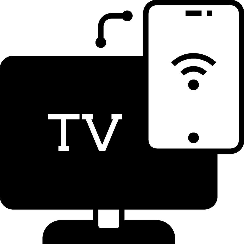 Tv and wifi icon vector