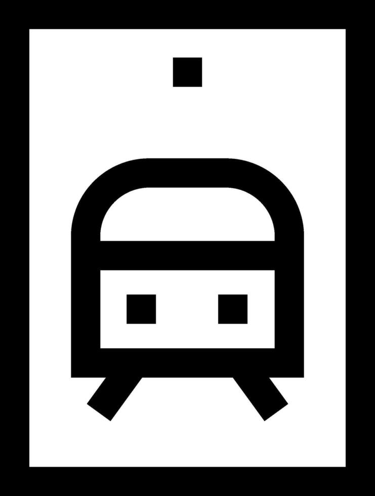 A black and white logo of a train vector
