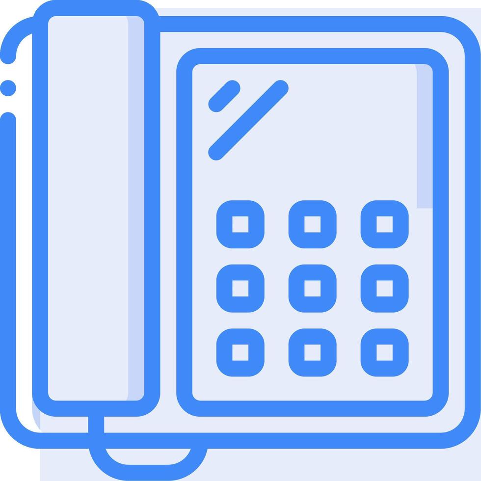 A phone icon with a blue background vector