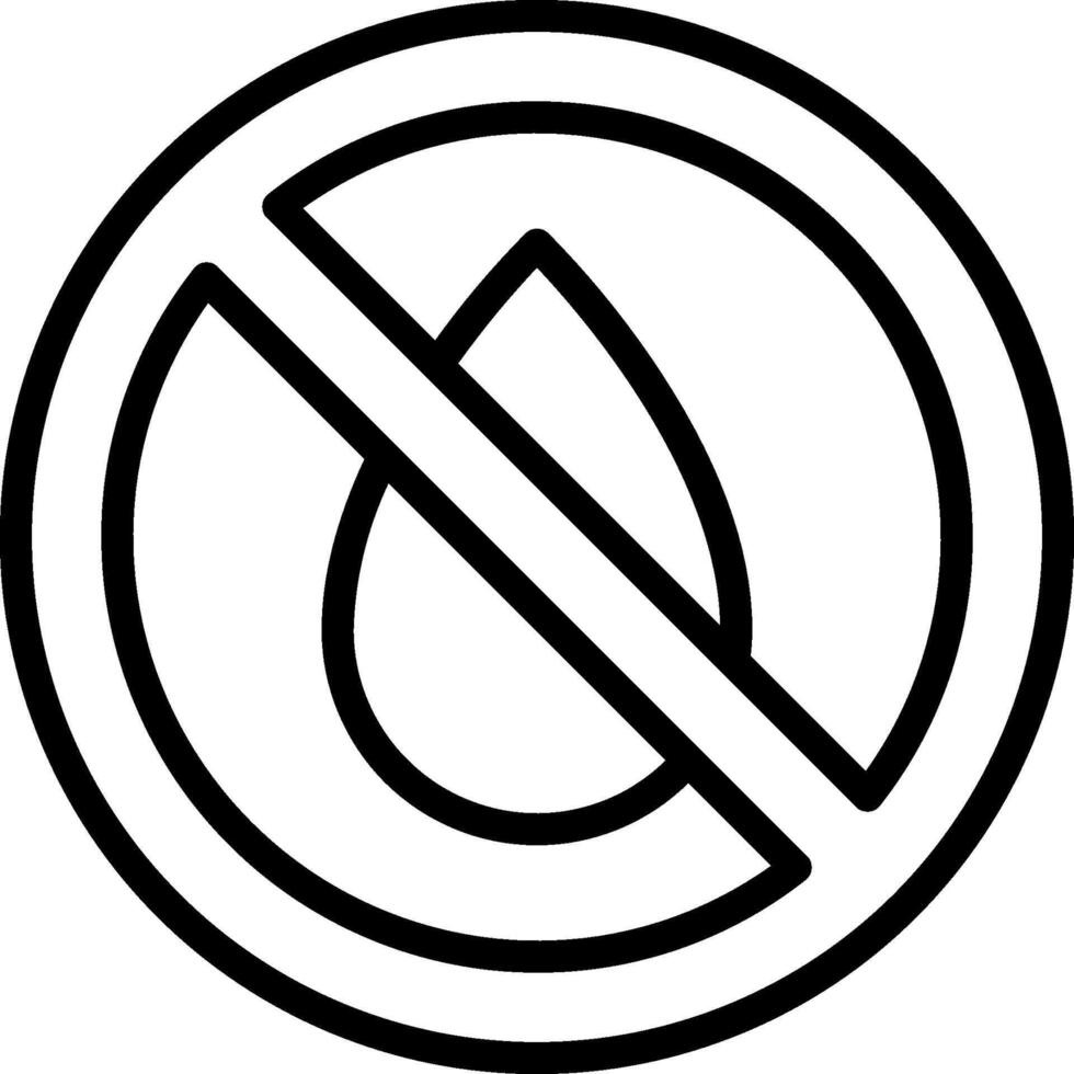 No water sign illustration vector