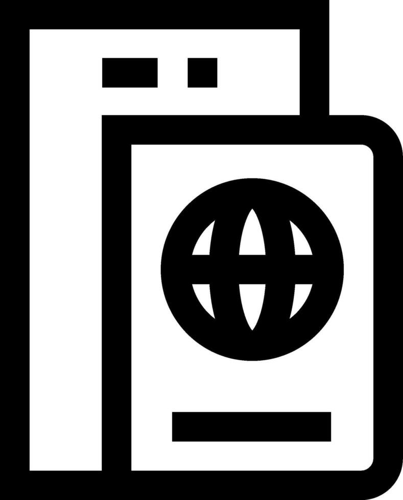 A passport and a globe icon vector