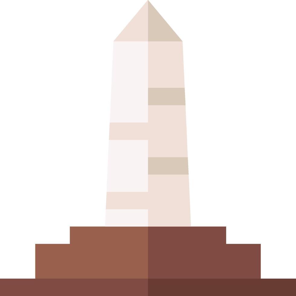 A monument with a white base and a brown top vector