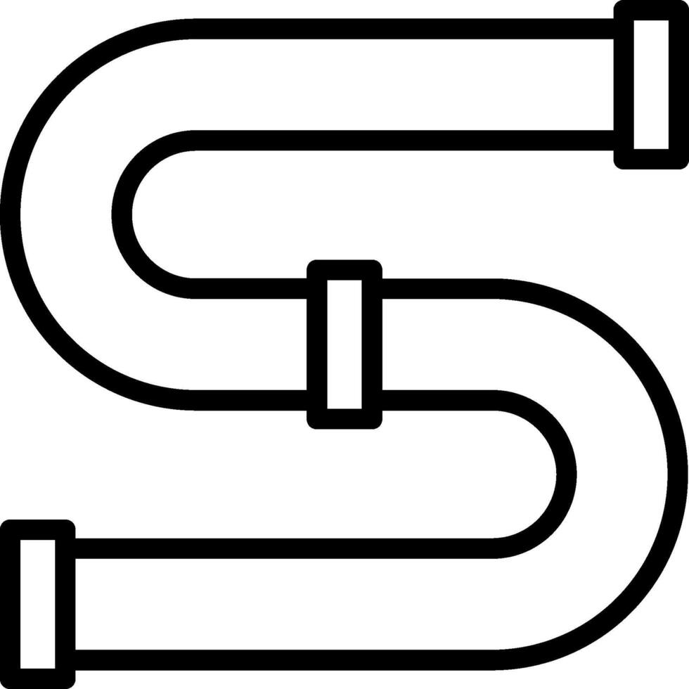 A black and white drawing of a pipe vector