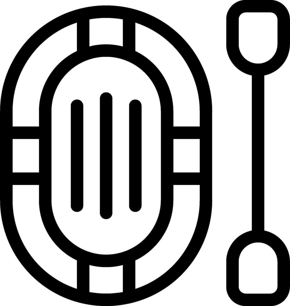 A black and white image of a paddle and a bowl vector