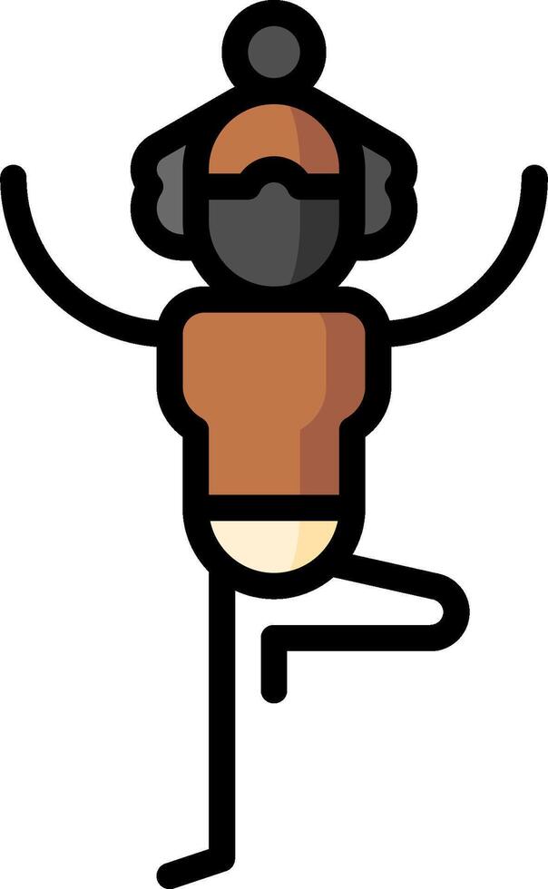 A cartoon man in a yoga pose vector