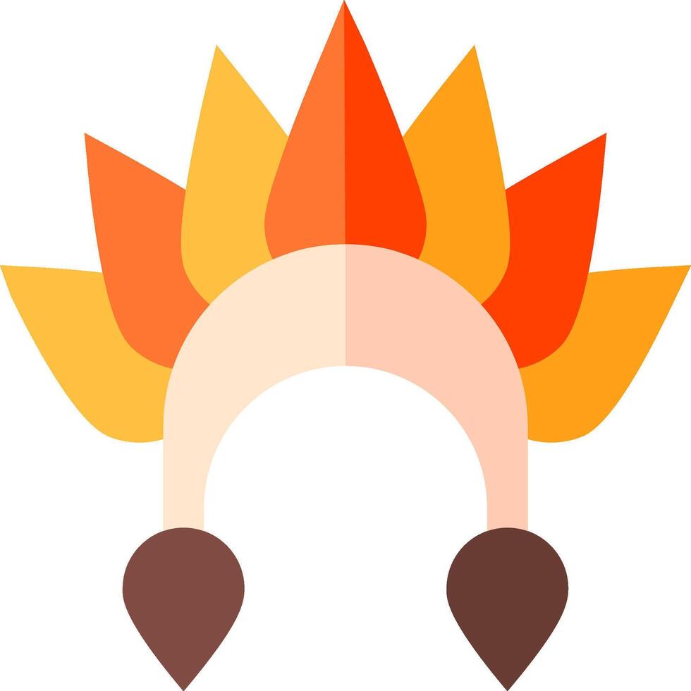 An illustration of a native american headdress vector