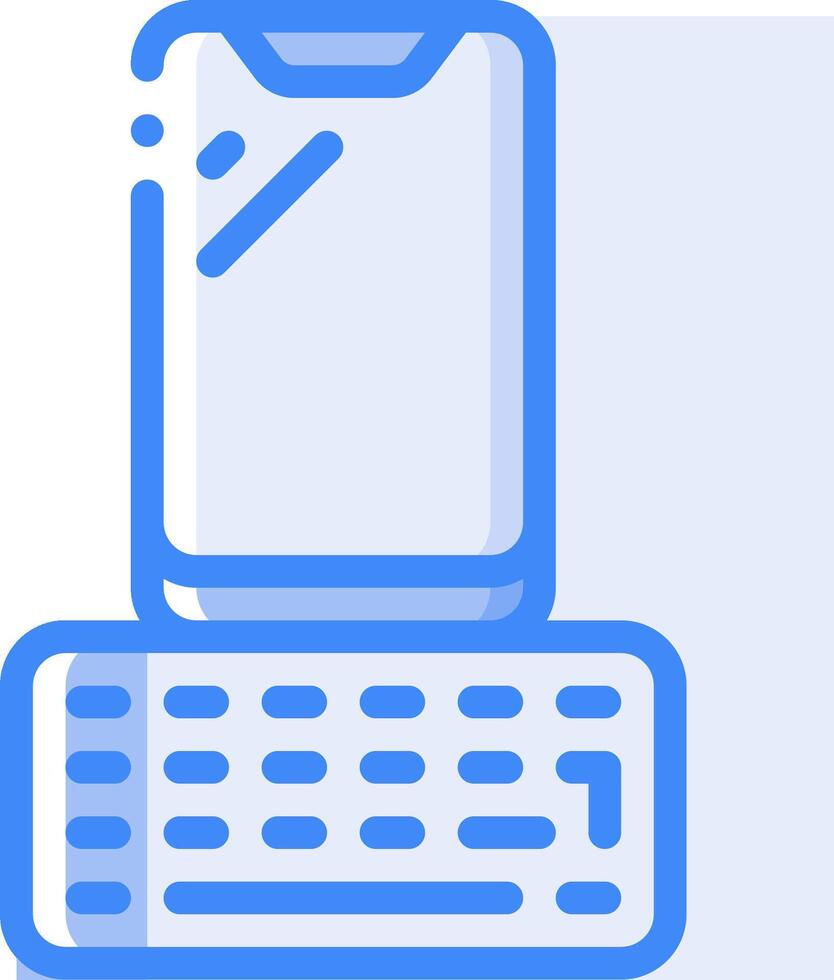 A smartphone and keyboard icon vector
