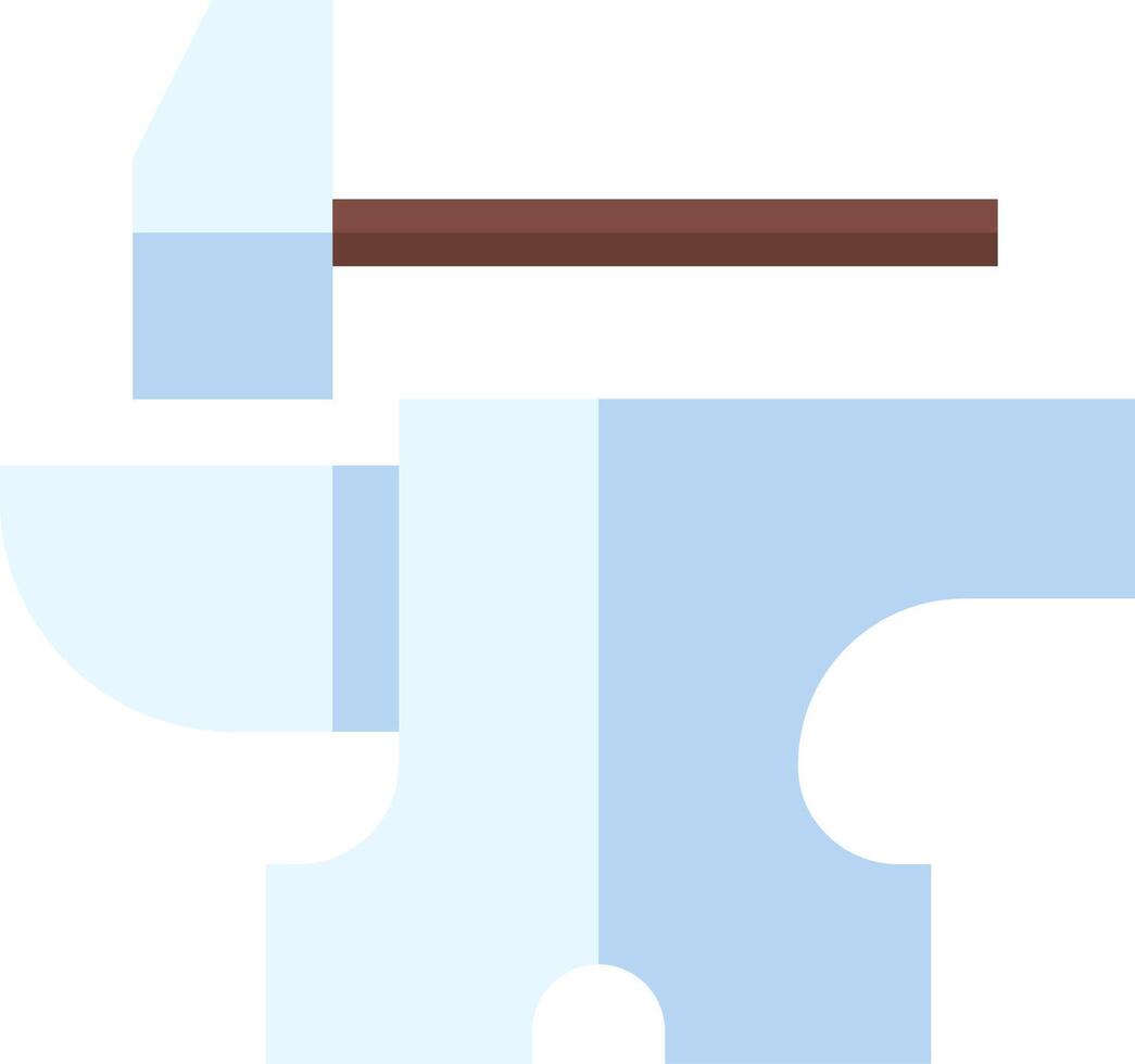 An anvil with a hammer on it vector