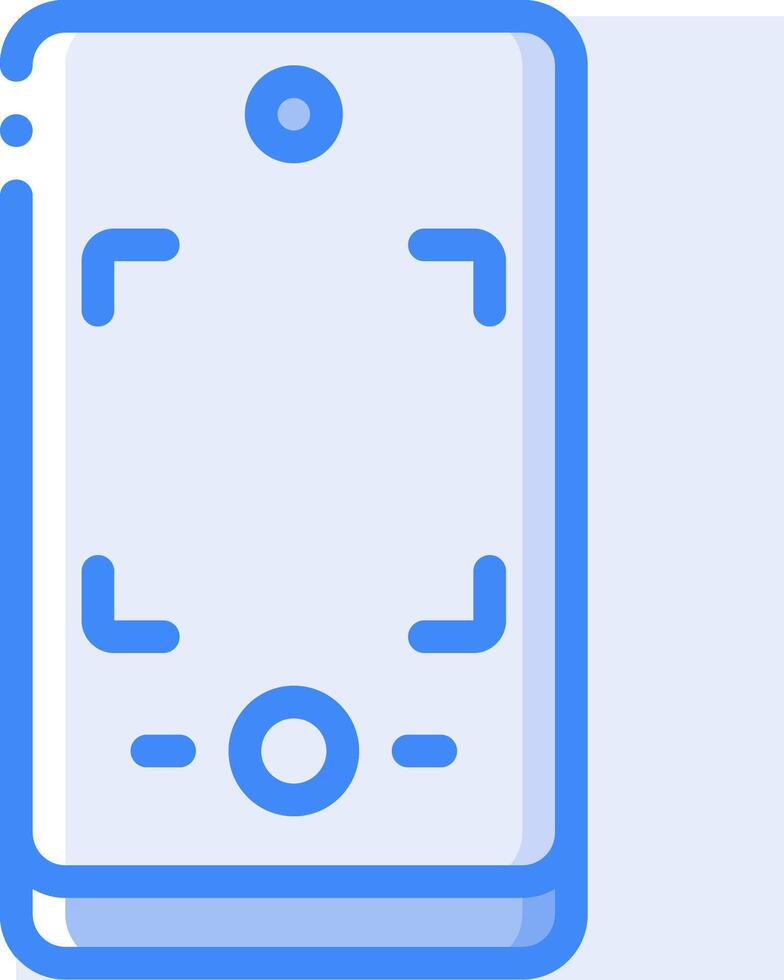A cell phone with a camera on the back vector