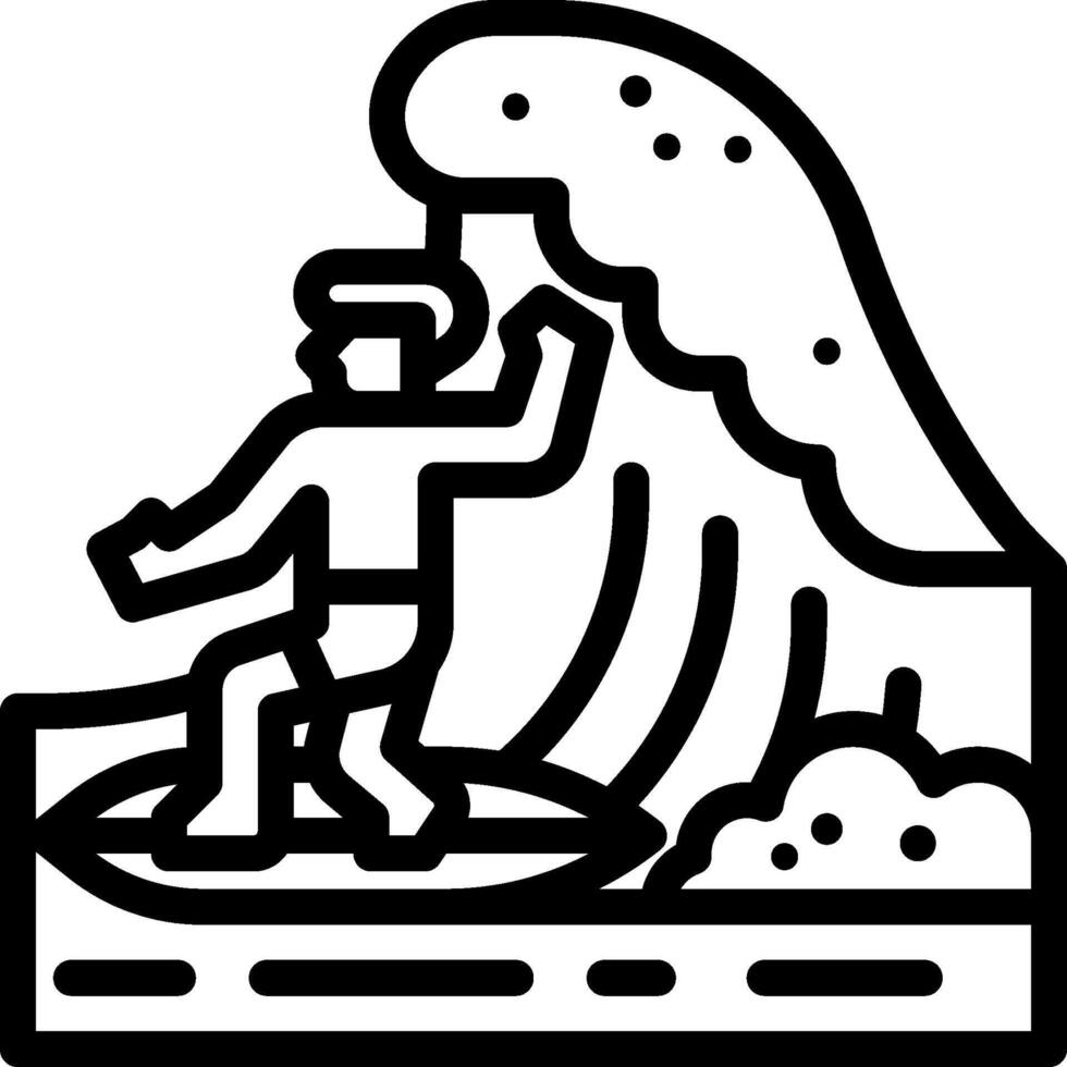 Surfer icon illustration vector
