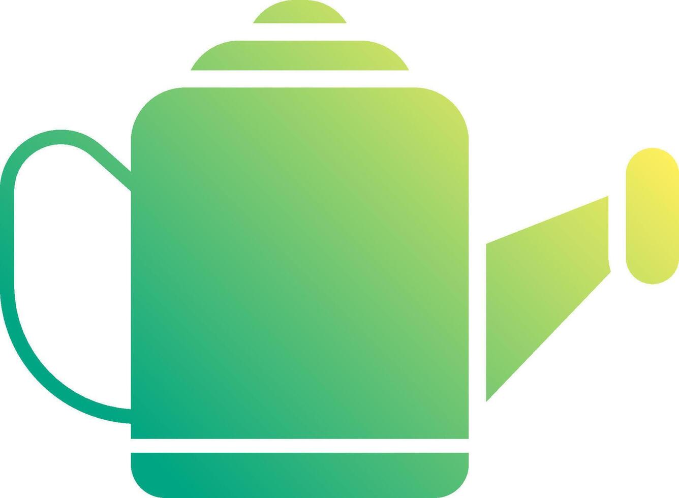 A green watering can icon on a white background vector