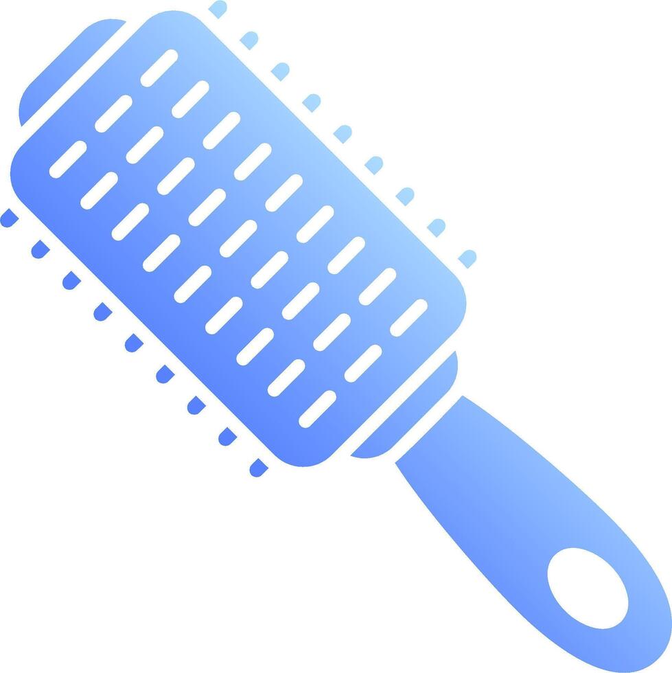 A blue hair brush on a white background vector