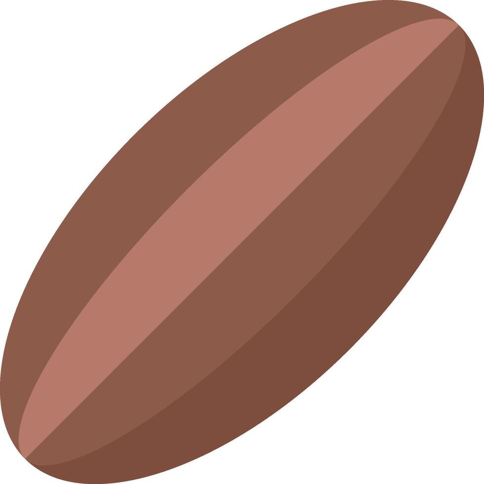 A brown oval shaped object on a white background vector