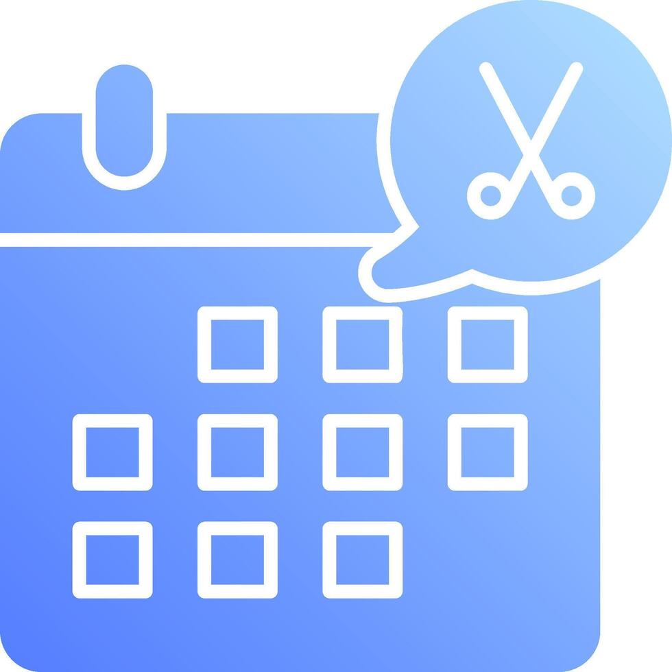 Scissors icon for calendar vector