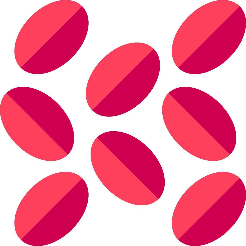 A group of red and pink circles vector