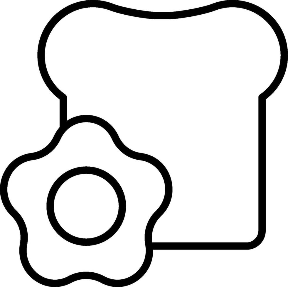 Bread and flower icon vector