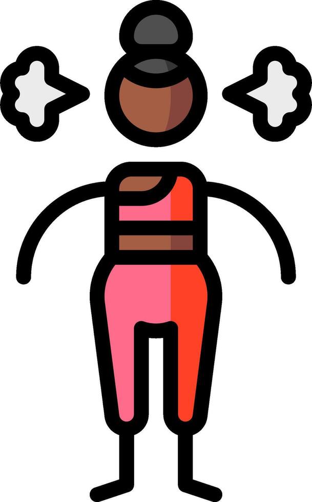 A cartoon woman with a headband and a pink outfit vector