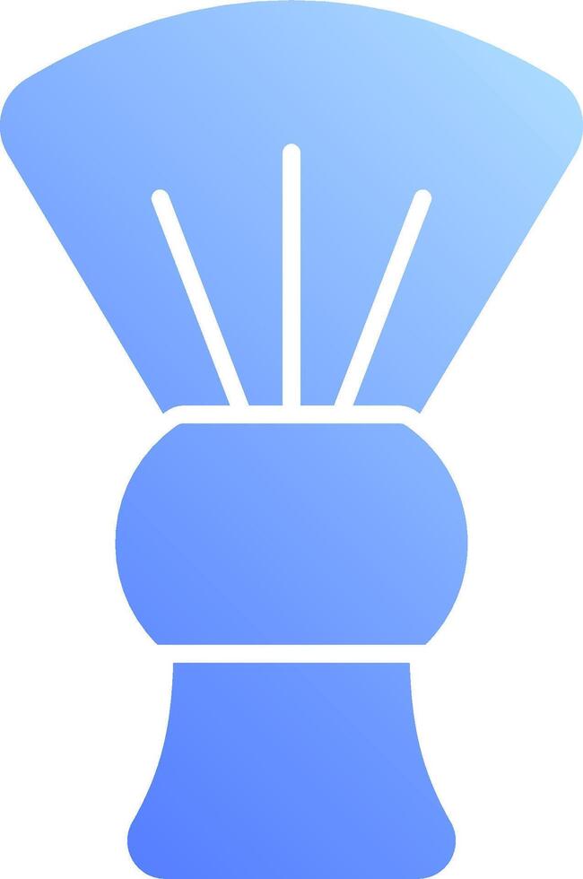 A blue and white icon of a fan vector