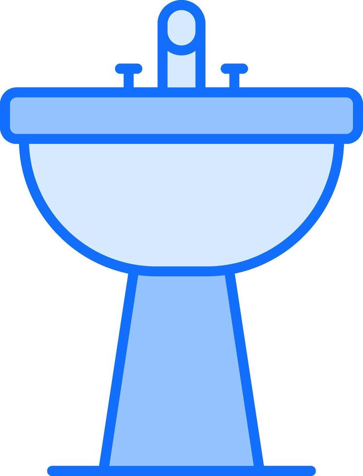 Bathroom sink icon vector