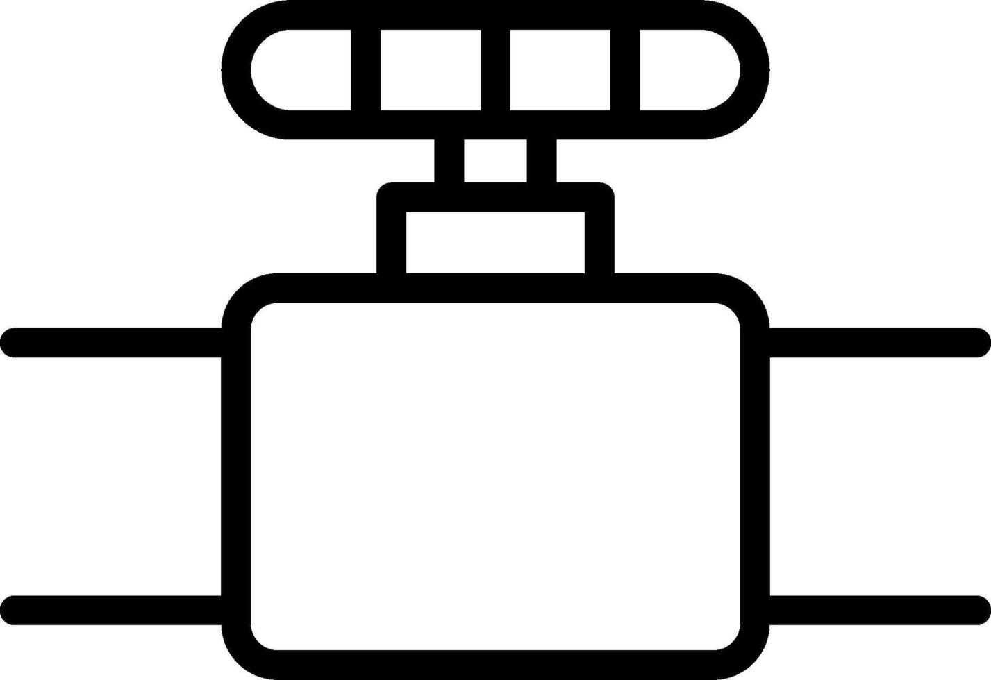 A black and white image of a valve vector