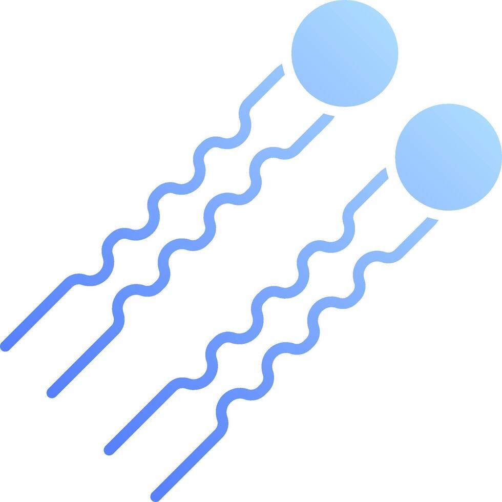 Two blue balls with long lines on them vector