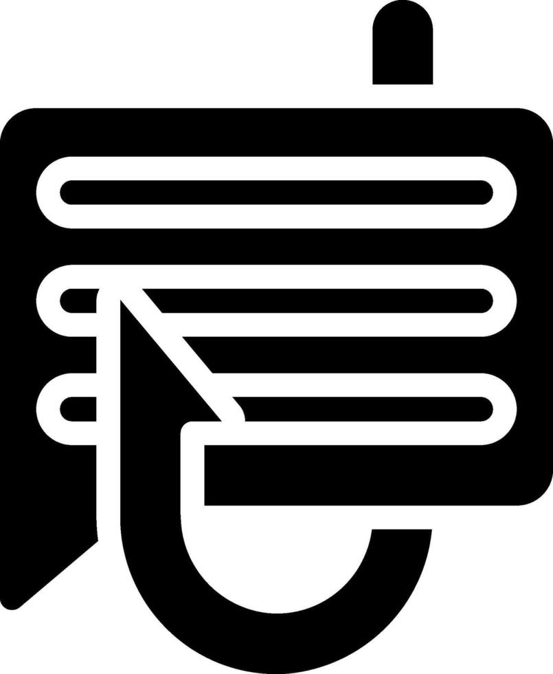 A black and white icon of a microphone vector