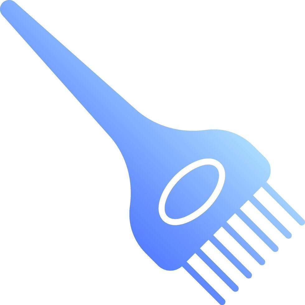 A blue comb with a white background vector