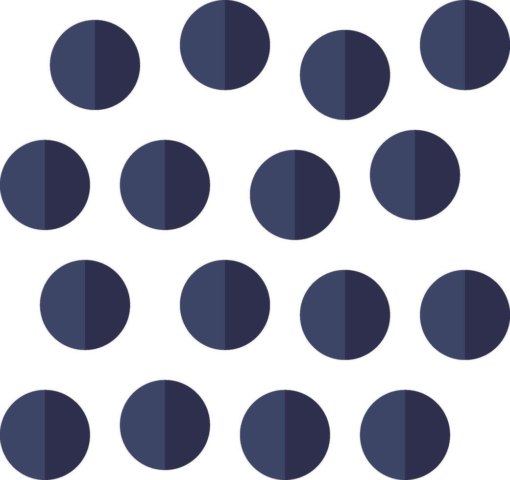 A pattern of blue polka dots on a white background vector