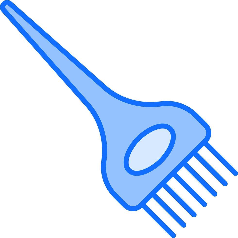 A blue brush with a long handle vector