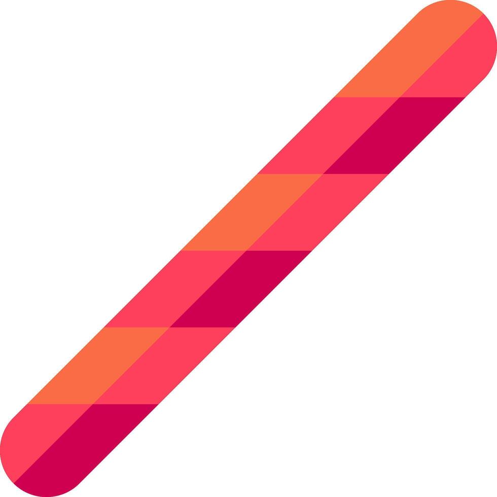 A red and orange striped candy cane vector