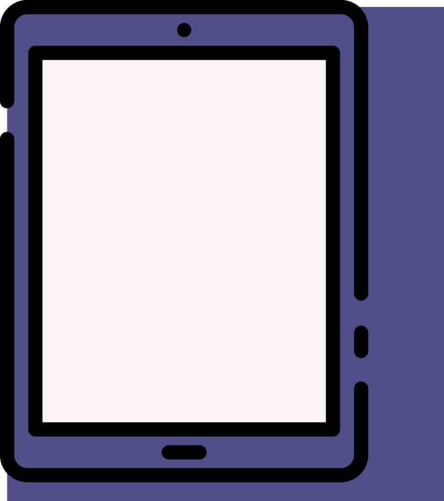 A tablet computer with a blank screen on it vector