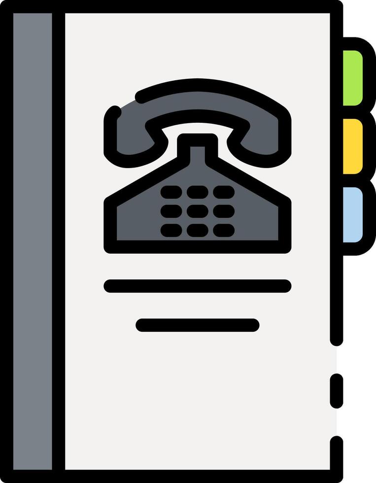A phone icon with a phone in the middle of a notebook vector
